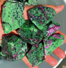 Zenkeeper Ruby Zoisite tumbling crystals for polishing projects and color enhancement.