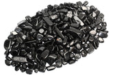 ZenQ black tourmaline chips close-up for crafts and decor.