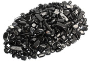 ZenQ black tourmaline chips close-up for crafts and decor.