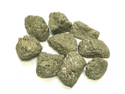 Zentron Collection half-pound natural rough pyrite, 2-inch pieces for display and collection.