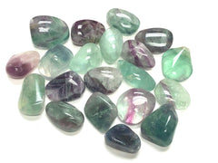 Zentron Crystal Collection rainbow fluorite tumbled stones for meditation and decorative display