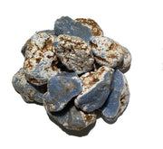 Zentron Crystal Collection rough angelite bag close-up for easy storage