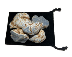 Zentron Crystal Collection rough angelite close-up showing pale blue color for displays