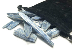 Natural blue kyanite pieces by Zentron Crystal Collection for cutting and finishing