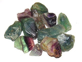 Zentron Crystal Collection rough rainbow fluorite stones for jewelry and lapidary projects.