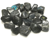 Zentron Labradorite tumbled stones in mixed colors, ideal for jewelry making and decorative projects.