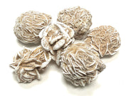 Zentron Selenite Rose set of 5 close-up crystals for serene decor and ambience.