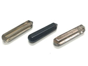 Zentron smoky quartz wand 60mm, showcasing natural color and tactile facets for display