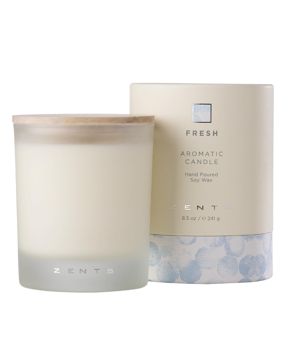 Zents scented soy wax candle large jar front view for modern decor