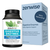 Zenwise Health Digestive Enzymes bottle front for improved digestion after meals