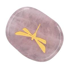 Zerodis worry stone in rose quartz, compact and easy to hold during work or study.