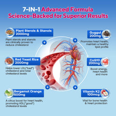 Zetelixia cholesterol gummies bottle back detailing ingredients and guidance.