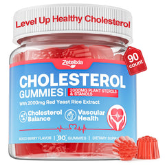 Zetelixia cholesterol gummies bottle front for daily heart health support.