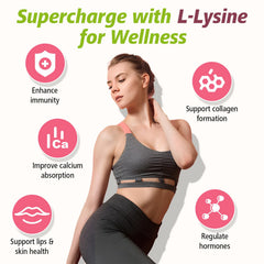 Zetelixia L-Lysine Gummies label closeup showing ingredients