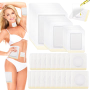 ZEVOFIUR castor oil pack wrap on the waist with secure self-adhesive fit.