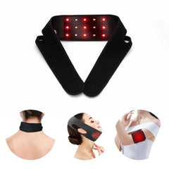 Zhanghe red light therapy belt on neck for targeted relief.