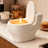 Zhanghe toilet-shaped candle with jasmine aroma for playful bathroom ambiance.