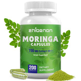Zhibenon Moringa bottle-front displaying antioxidant support for daily wellness