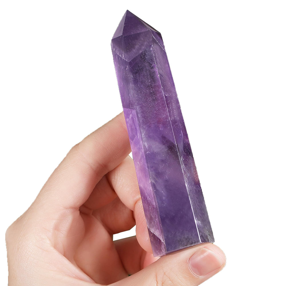 ZHIYUXI amethyst wand close-up for calm focus and visual charm