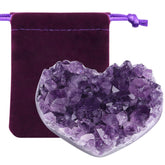 ZHIYUXI amethyst heart geode cluster for meditation spaces and calming ambiance.