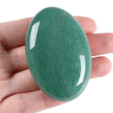ZHIYUXI green aventurine oval palm stone, 2.4 inches, ideal for meditation and focus.