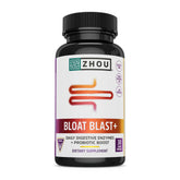 Zhou Bloat Blast+ bottle with capsules for daily digestive support after meals