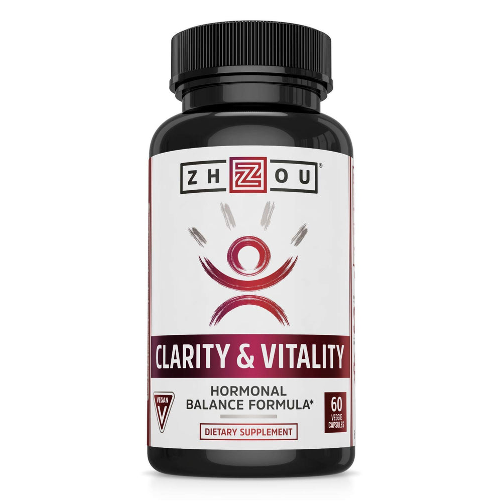 ZHOU Clarity and Vitality DHEA bottle – supports hormonal balance and daily vitality.