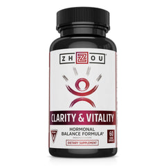 ZHOU Clarity and Vitality DHEA bottle – supports hormonal balance and daily vitality.