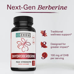 Closeup of the DHB label shows dosage and vegan formula