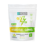 ZHOU Hydro-Fuel Gummies tub front with lemon-lime flavor for hydration on the go