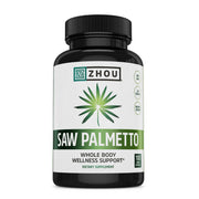 ZHOU Saw Palmetto Complex bottle shows premium formula for daily wellness.