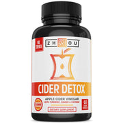 ZHOU Cider Detox cápsulas frente al envase, posible apoyo diario a la digestión.