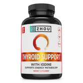 ZHOU Thyroid Support bottle front showcasing clean packaging for daily wellness