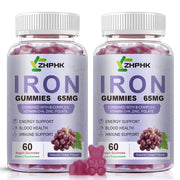 ZHPHK vegan iron supplement bottle for daily iron support