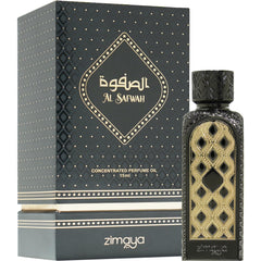 Zimaya Al Safwah core amber musk, luxurious base.