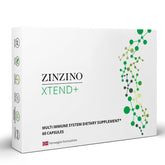Zinzino Xtend+ bottle front highlighting vegan immune support for daily vitality.