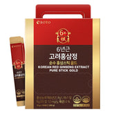 ZIOSTAND BOTO 6-Year Red Ginseng Stick gold close-up, premium daily vitality with six-year roots.