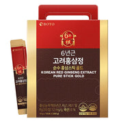 ZIOSTAND BOTO 6-Year Red Ginseng Stick gold close-up, premium daily vitality with six-year roots.