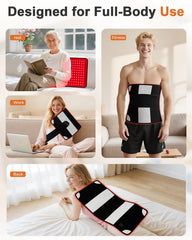 Ziptly Red Light Therapy Mat with folded strap for hands-free sessions