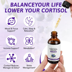 Close-up of ZIXBMHYJ cortisol drops pipette ready for use.
