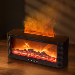 Znvyxhom fireplace diffuser with warm-mist glow enhances ambiance and relaxation.