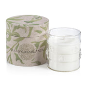 Zodax Grand Casablanca glass jar candle adds elegance to any room.