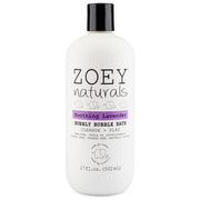 Zoey Naturals lavender bubble bath bottle, calming bath time scent for kids.