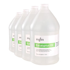 Zogics steam room spray bottle with eucalyptus aroma for invigorating steam sessions.
