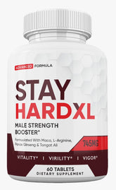 Zonata Stay Hard XL bottle on a white surface promoting daily vitality.