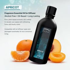 Zone Scent Apricot diffuser oil packaging showcases eco-friendly materials