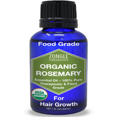 Zongle Therapeutics rosemary oil bottle shows pure edible-grade essential oil for culinary and topical use