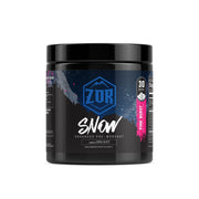 ZOR Labs Snow Pink Burst bottle highlights a clean energy boost for workouts.