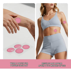 Zosui GLP-1 patches pink textured adhesive closeup for breathable wear.