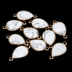 Zotoone mixed-color stone pendant link for versatile beading projects.